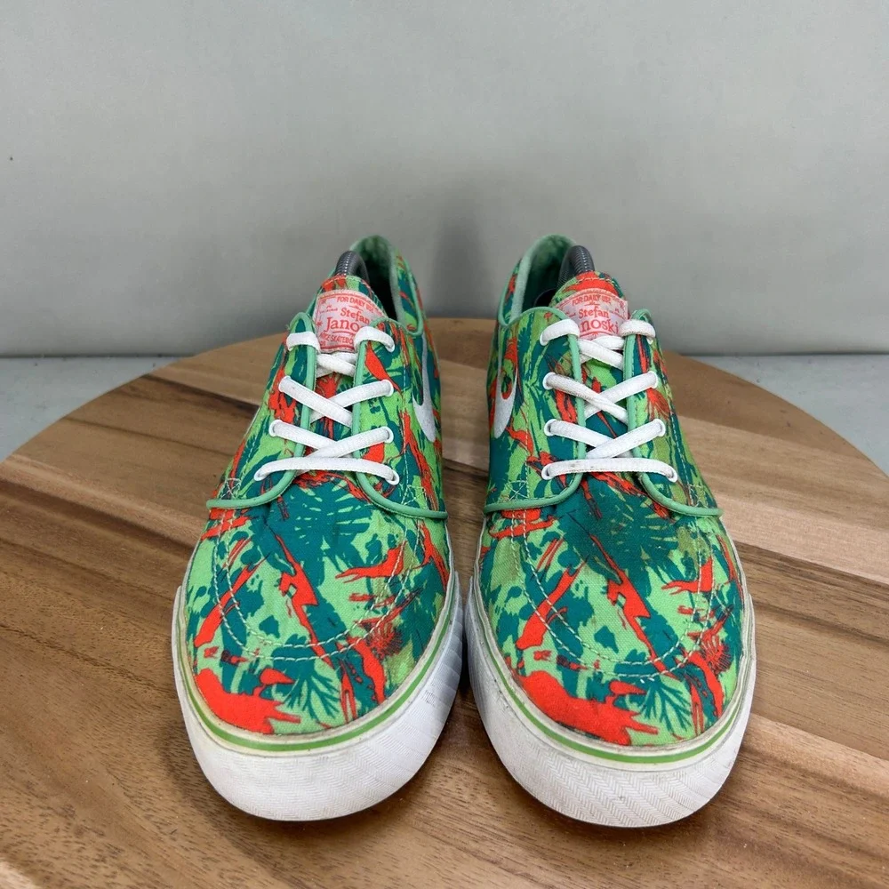 Nike SB Zoom Stefan Janoski Canvas Lucid Green Tiger Camo 657944-316 Mens 11.5